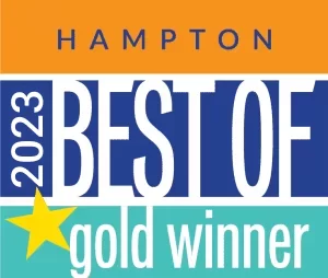Hampton Best of 2023 Gold Winner award badge, The Foleck Center 